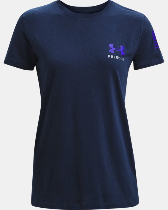 Women's UA Freedom Banner T-Shirt, Navy, pdpMainDesktop image number 4